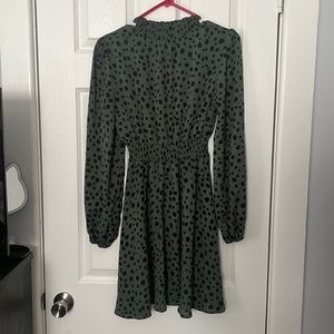 Green Leopard Print Dress, Size US 6